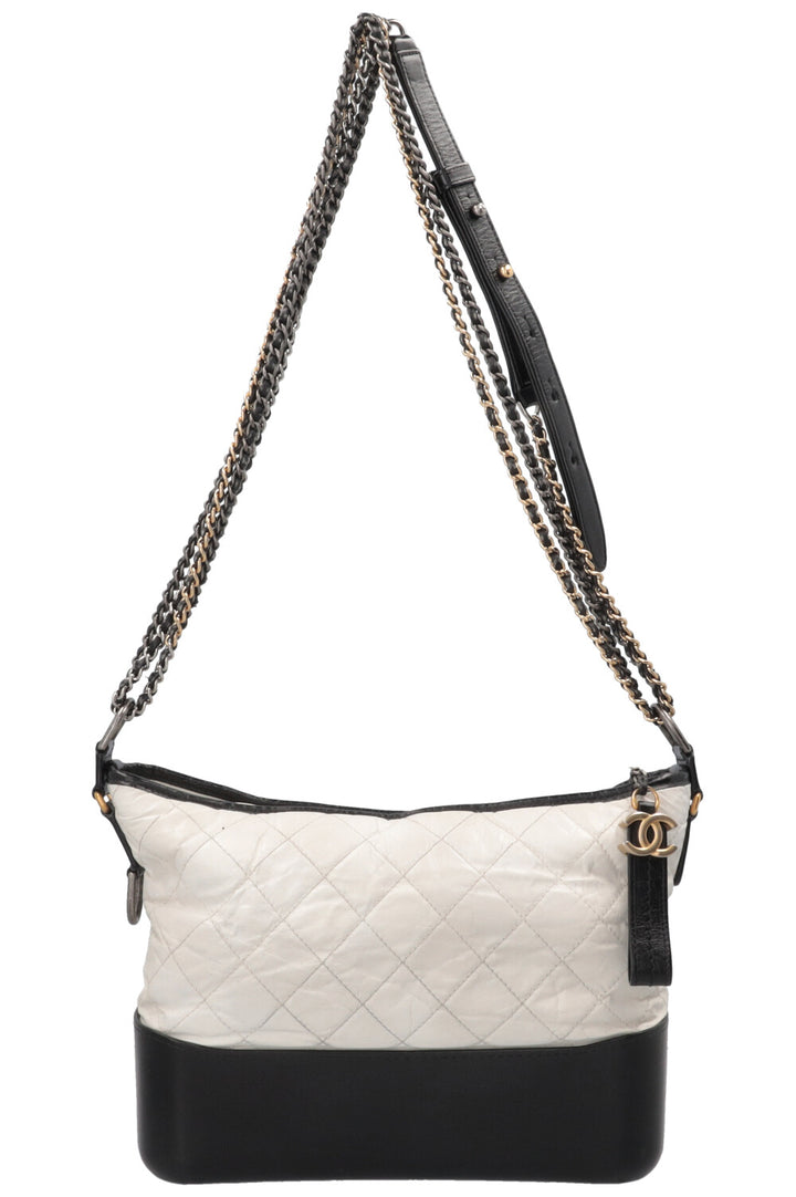 CHANEL Sac Gabrielle Moyen Cuir Blanc