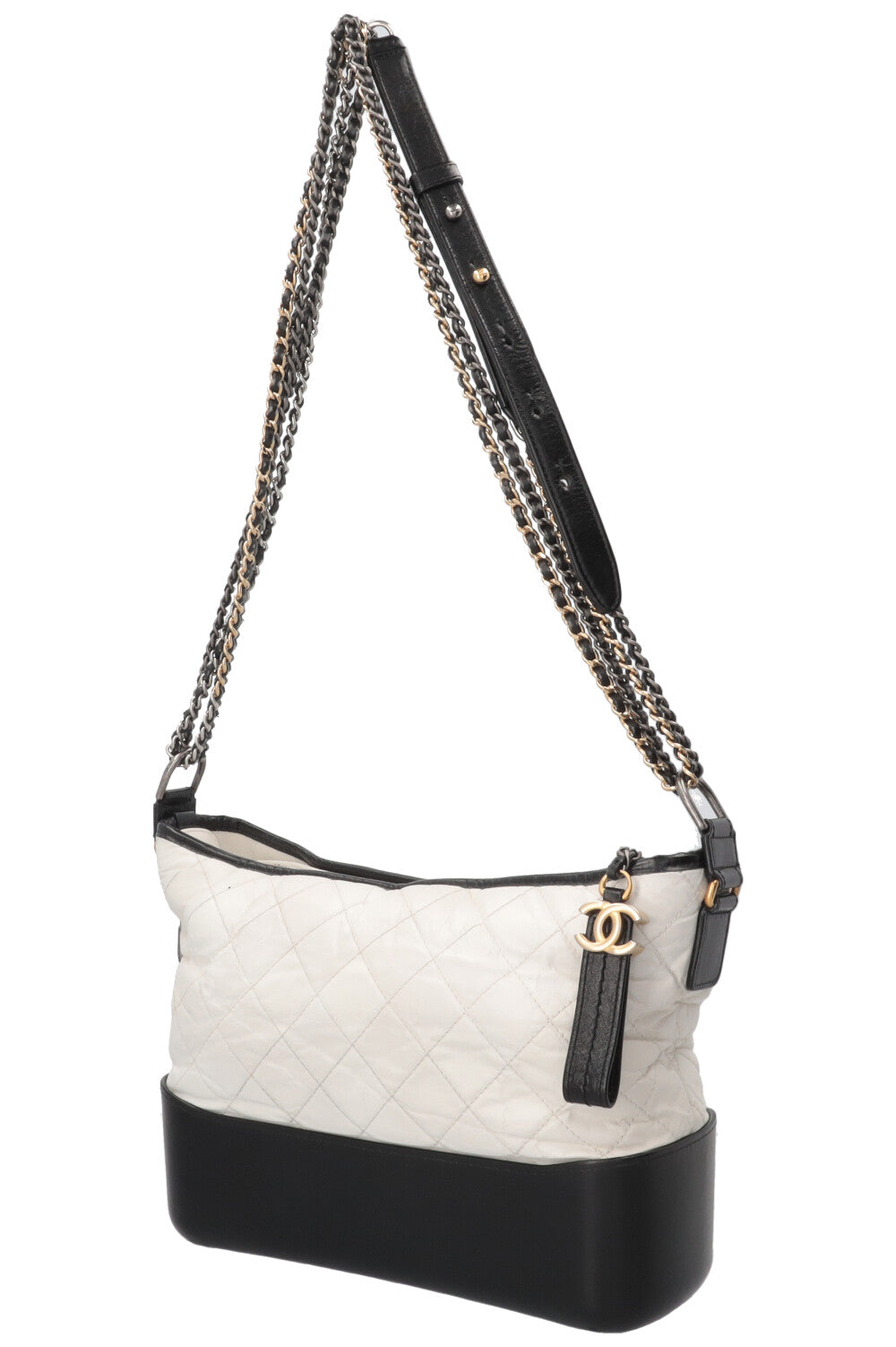 CHANEL Sac Gabrielle Moyen Cuir Blanc