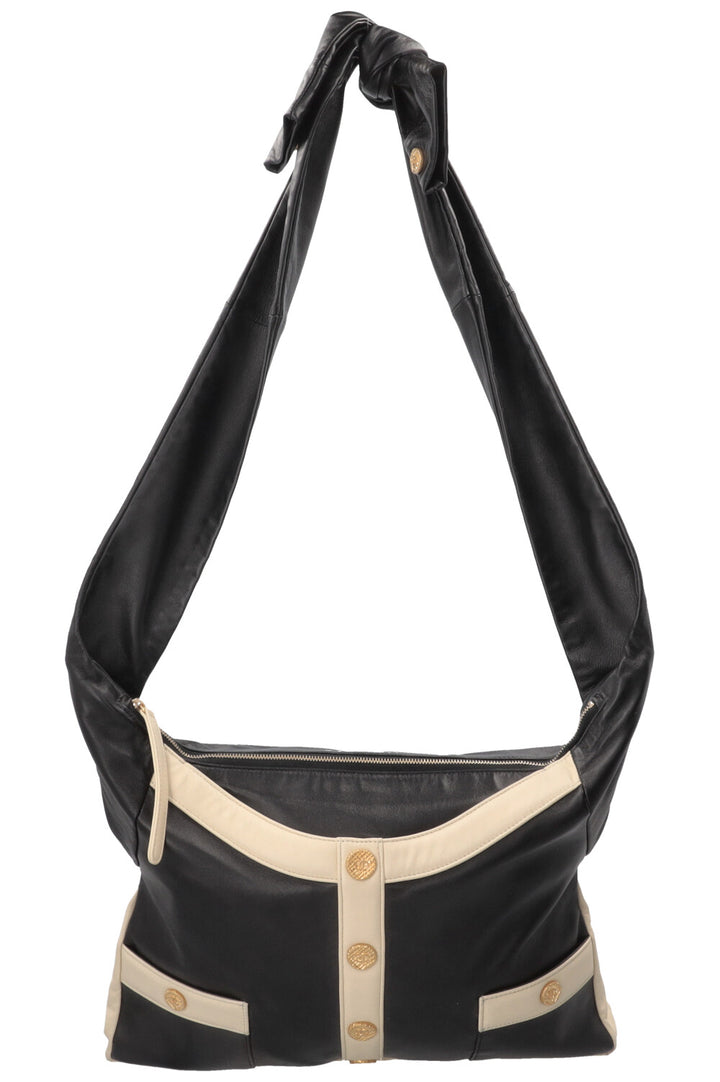 Sac Girl CHANEL en agneau noir et blanc