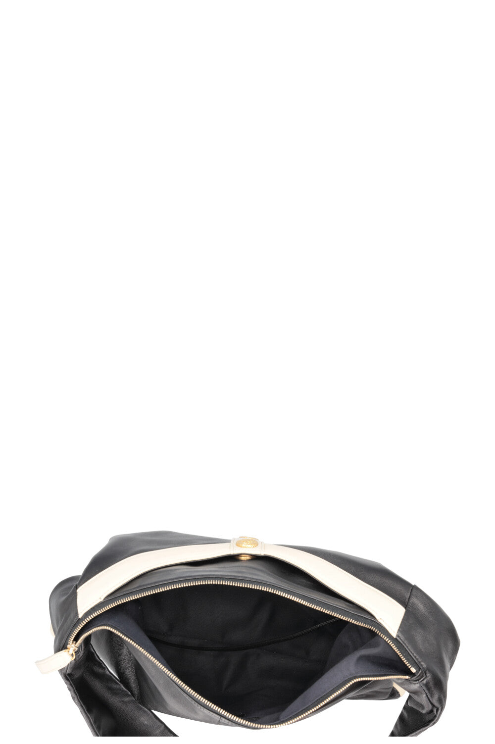 Sac Girl CHANEL en agneau noir et blanc