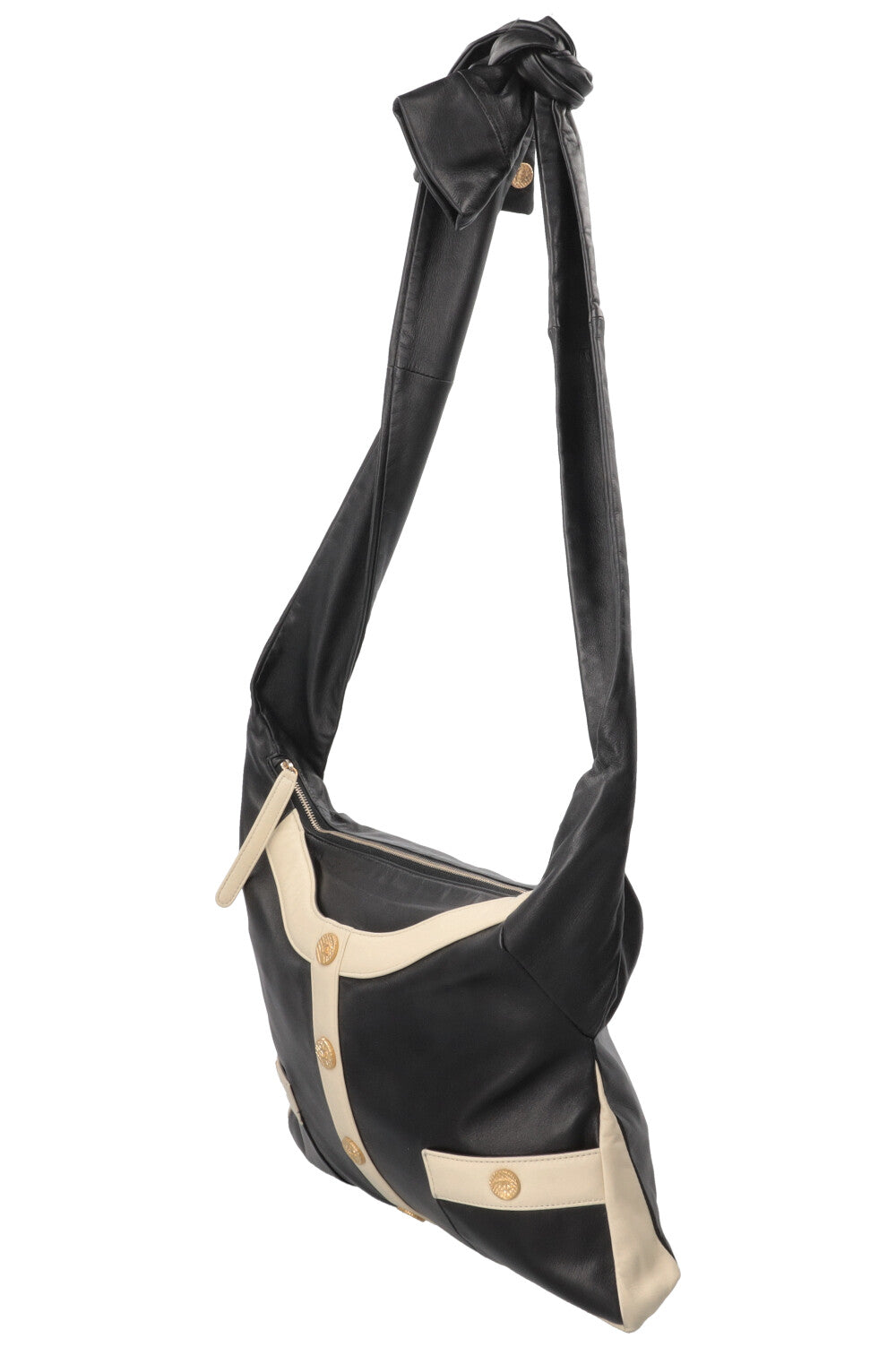 Sac Girl CHANEL en agneau noir et blanc