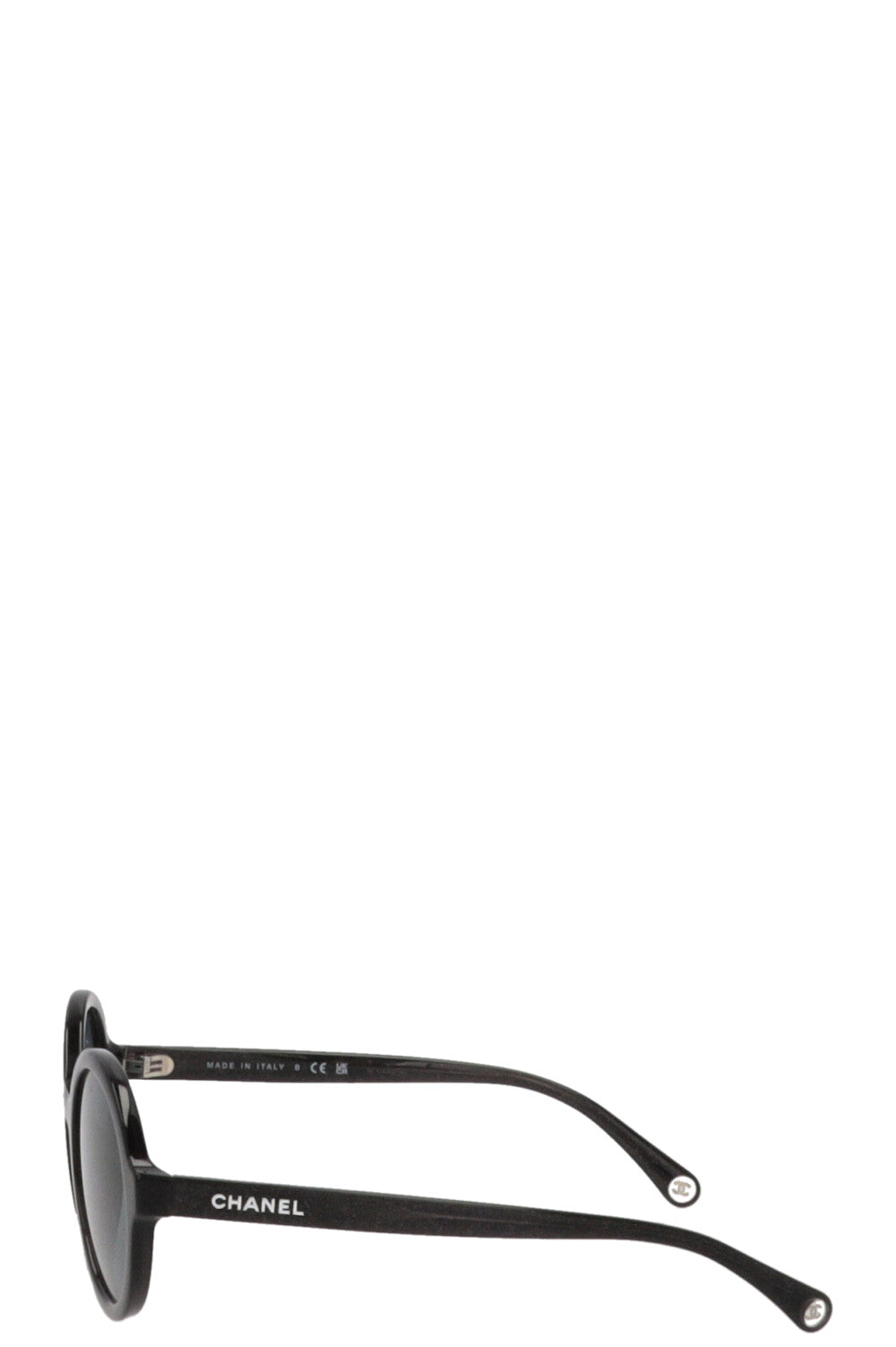 CHANEL Glitter Round Sunglasses Black 5522-U