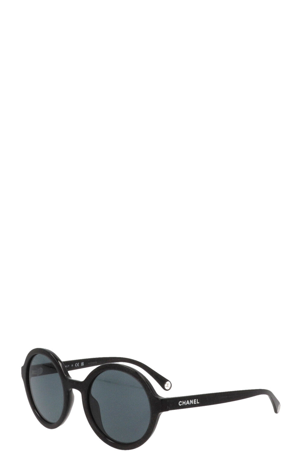CHANEL Glitter Round Sunglasses Black 5522-U