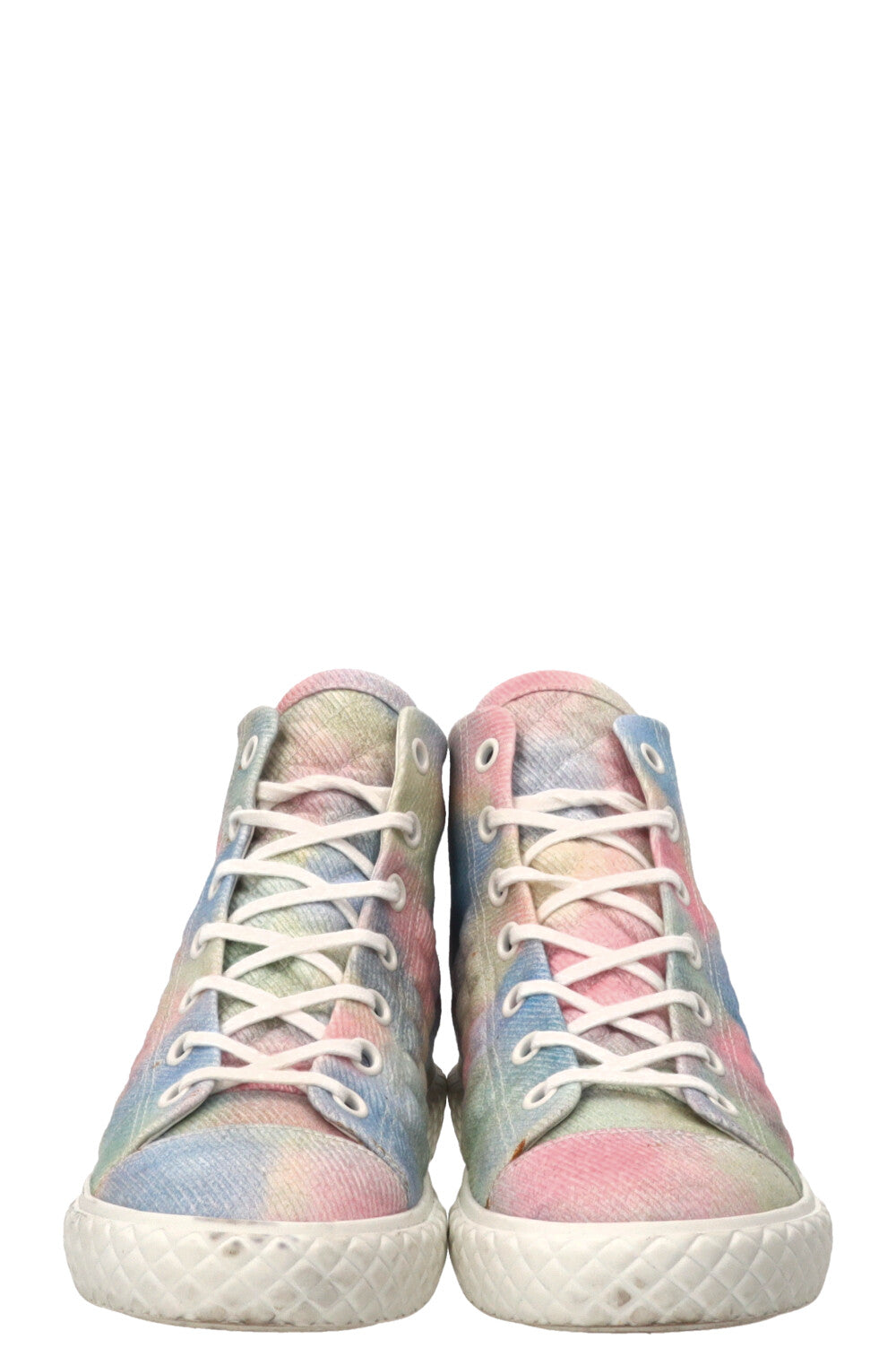 Baskets montantes CHANEL CC en tissu multicolore