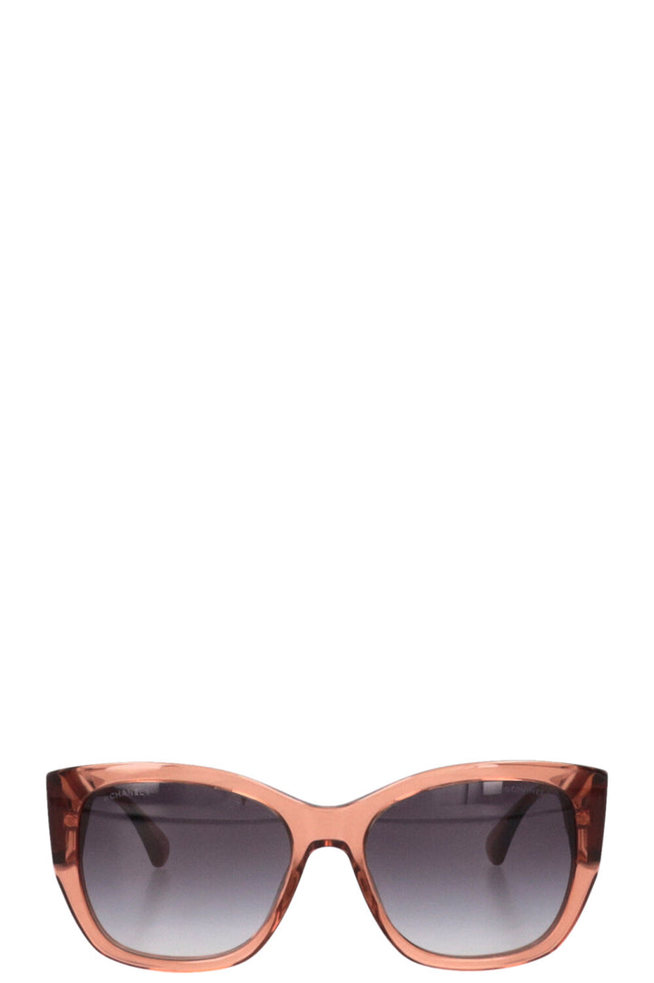 CHANEL Irregular Sunglasses Brown c.1651/S6