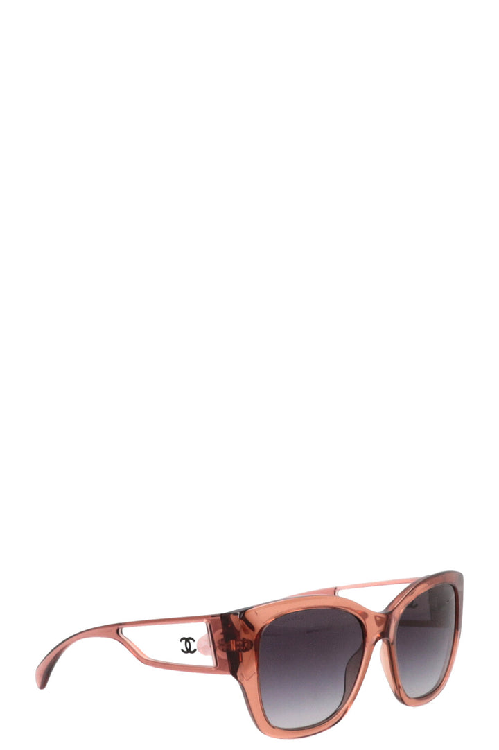 CHANEL Irregular Sunglasses Brown c.1651/S6