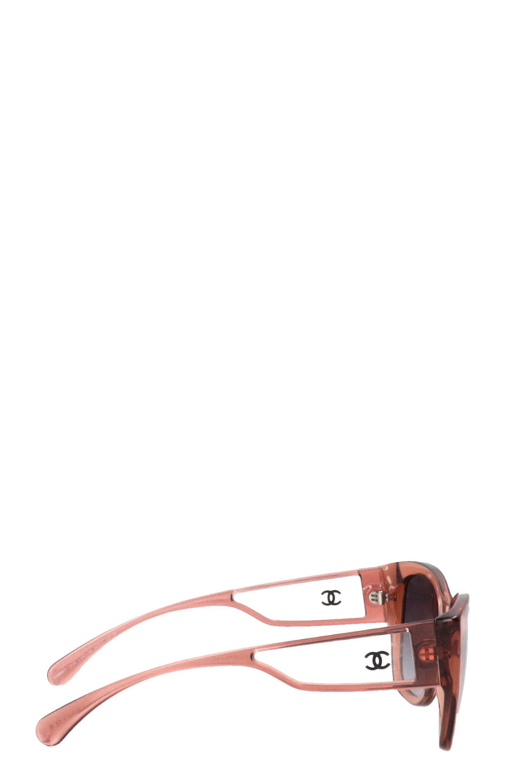 CHANEL Irregular Sunglasses Brown c.1651/S6