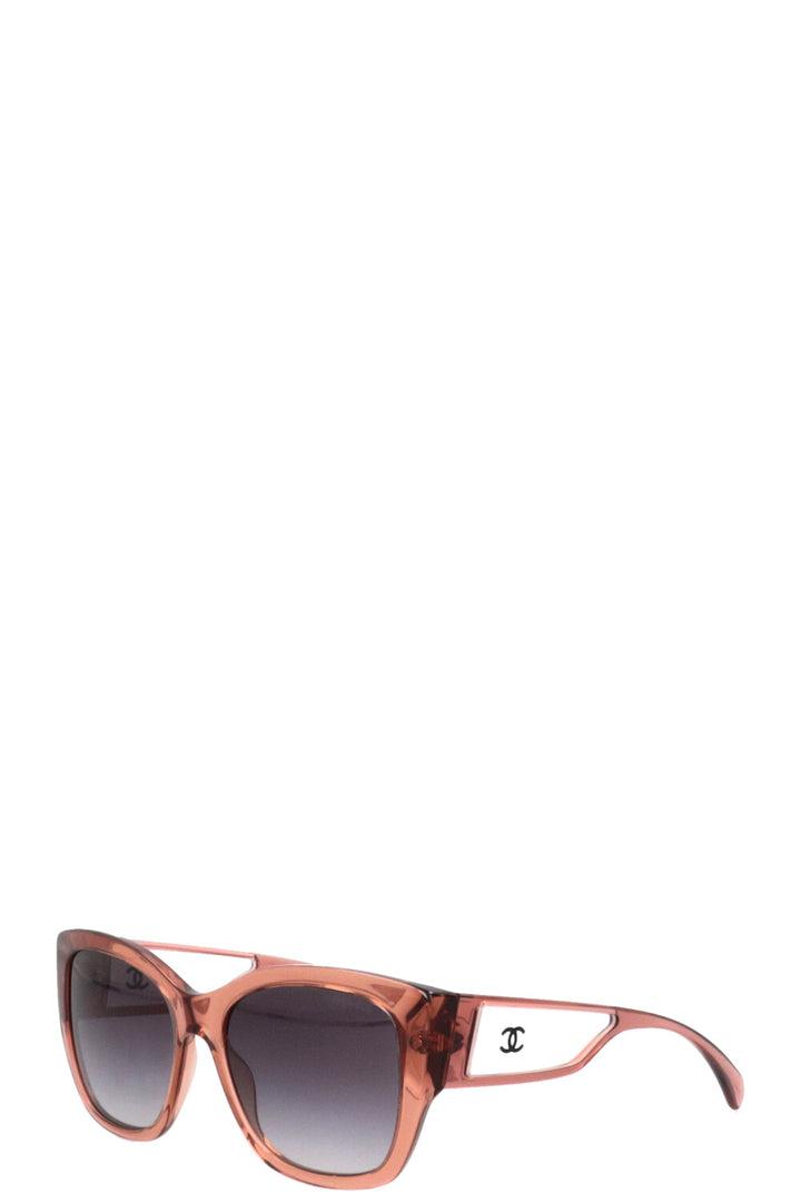 CHANEL Irregular Sunglasses Brown c.1651/S6