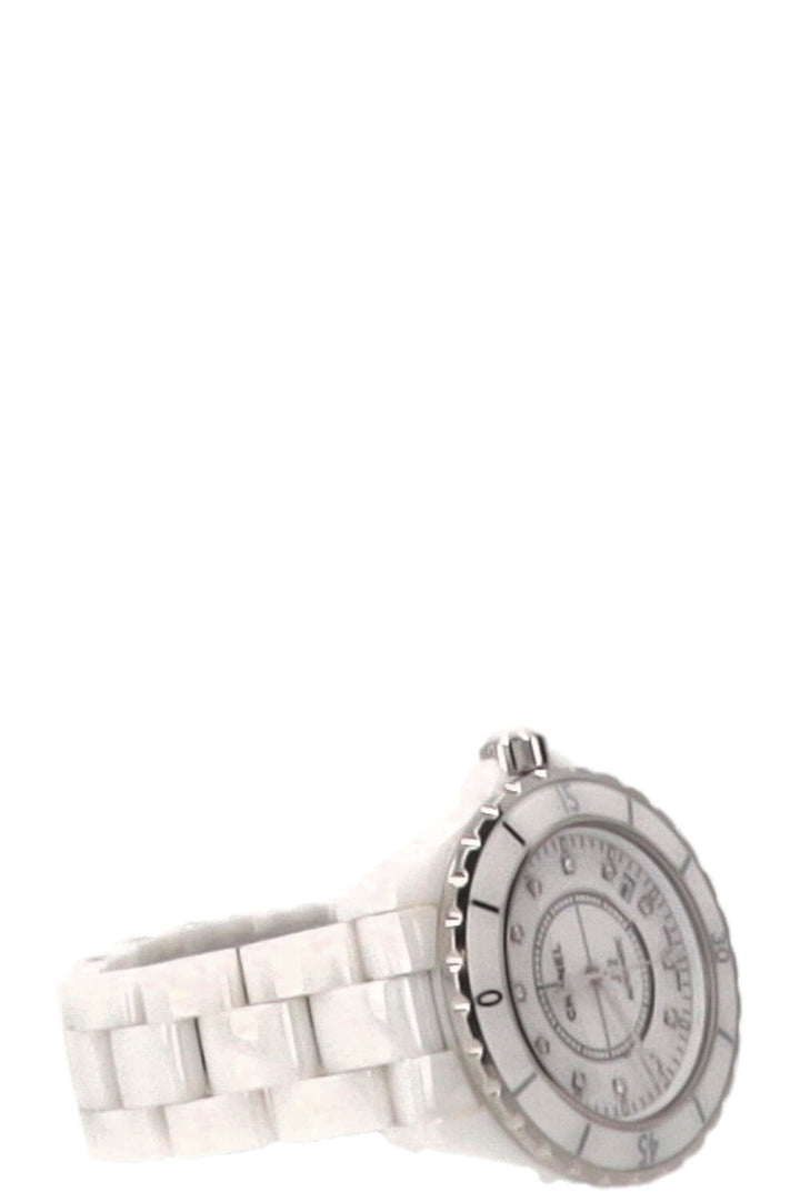 CHANEL J12 Watch 38mm Automatic Diamonds Ceramic White
