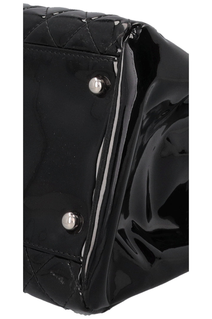 Sac bowling CHANEL Just Mademoiselle en cuir verni noir