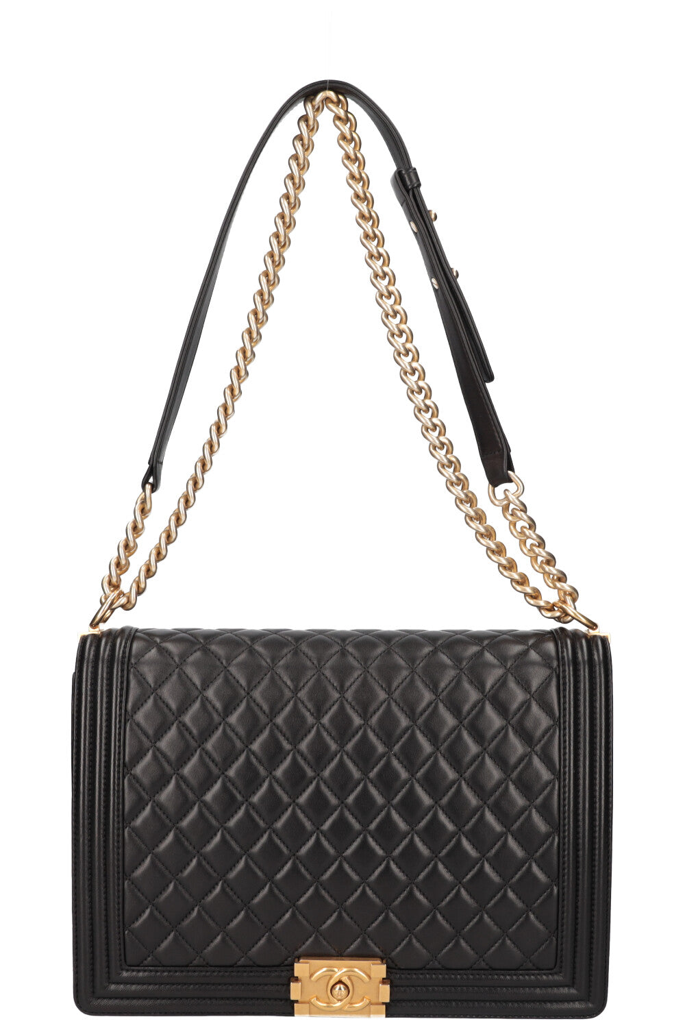 CHANEL Large Boy Bag Lambskin Black