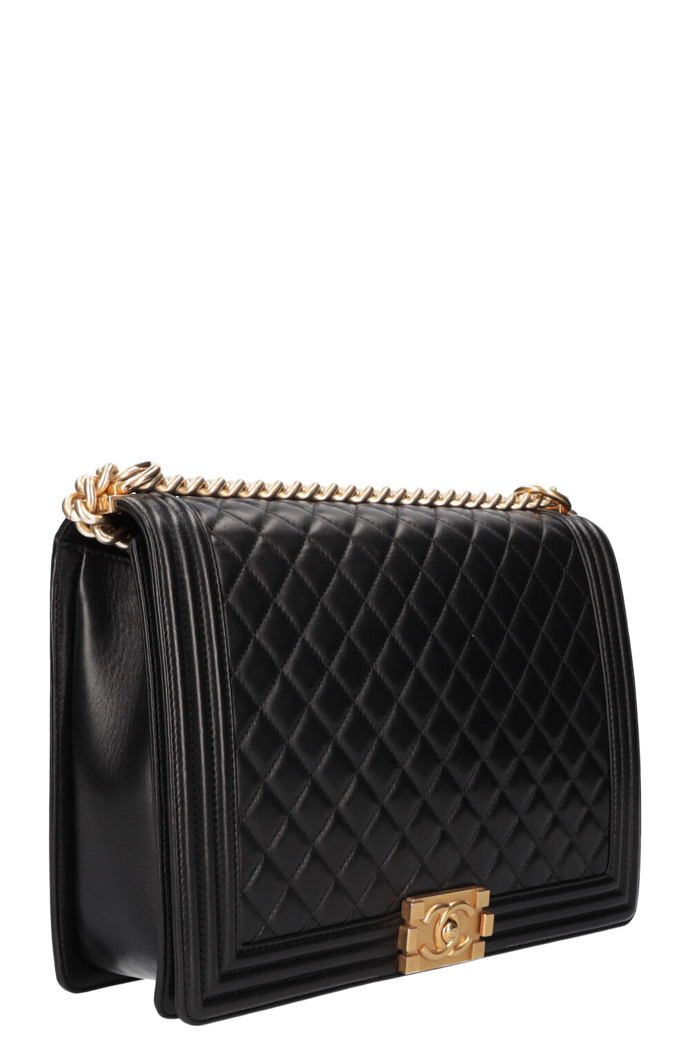 CHANEL Large Boy Bag Lambskin Black