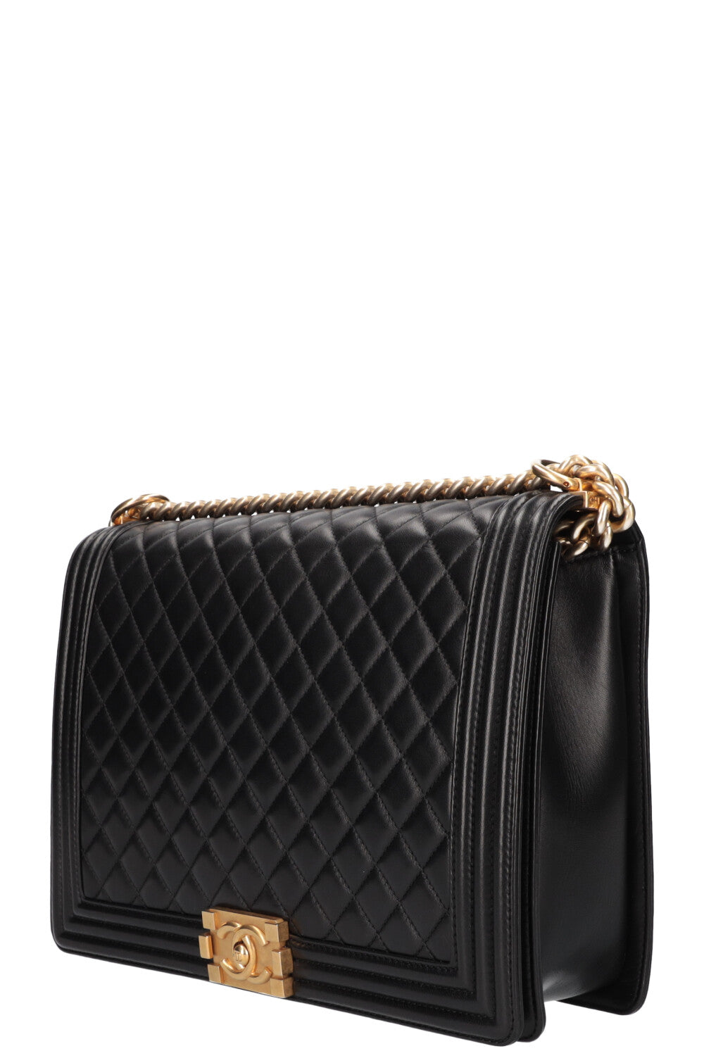 CHANEL Large Boy Bag Lambskin Black