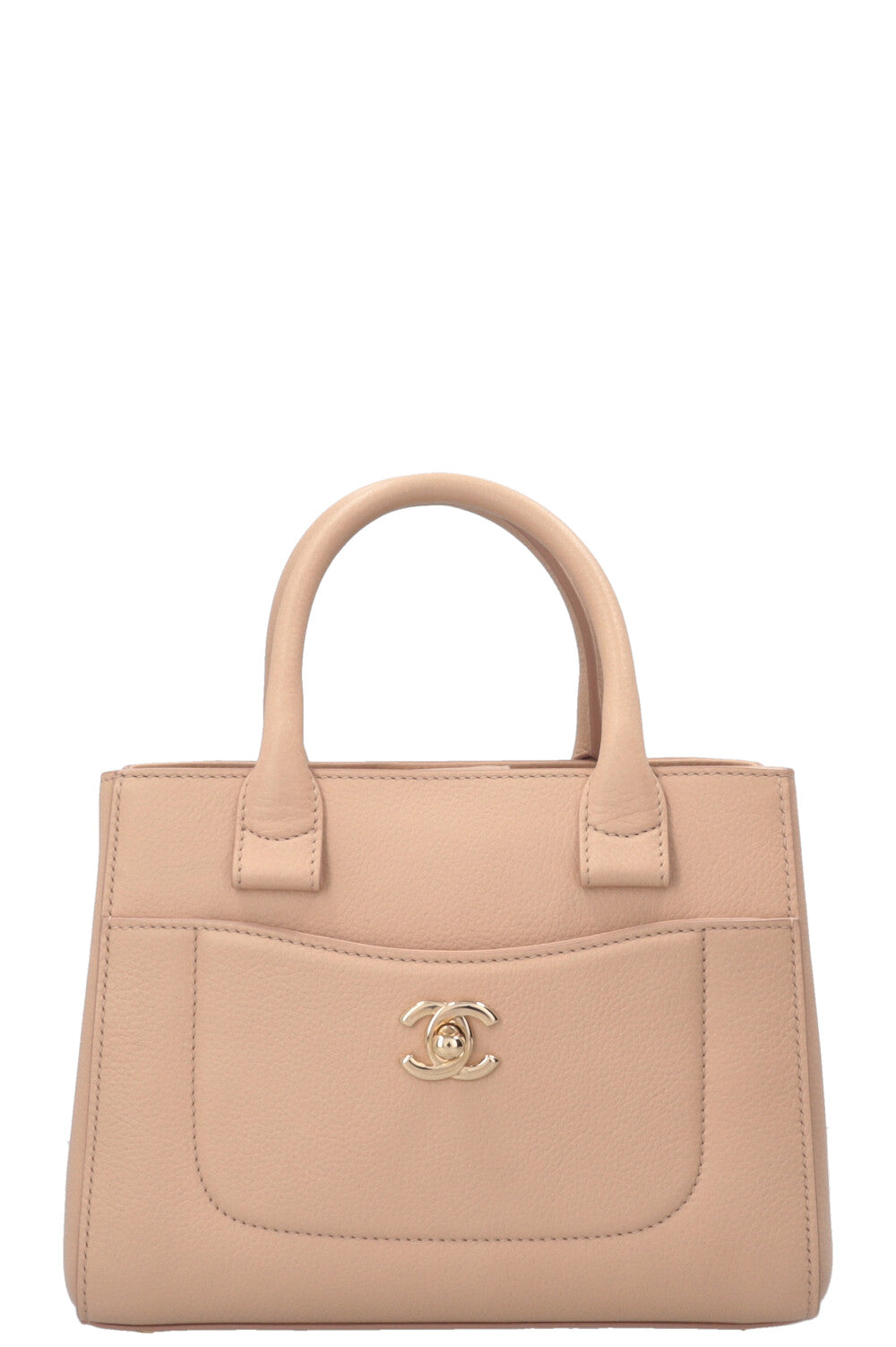 Sac cabas CHANEL Mini Neo Executive en cuir beige