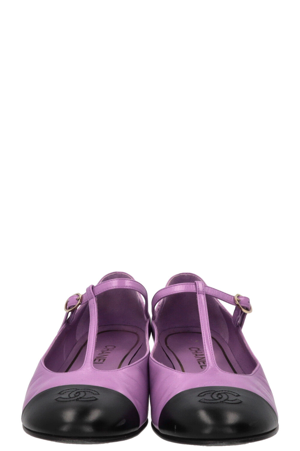 CHANEL Mary Jane Flats Lilac