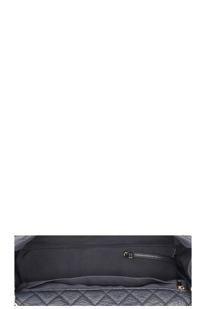 CHANEL Maxi Airline Classic Flap Bag Navy Lambskin