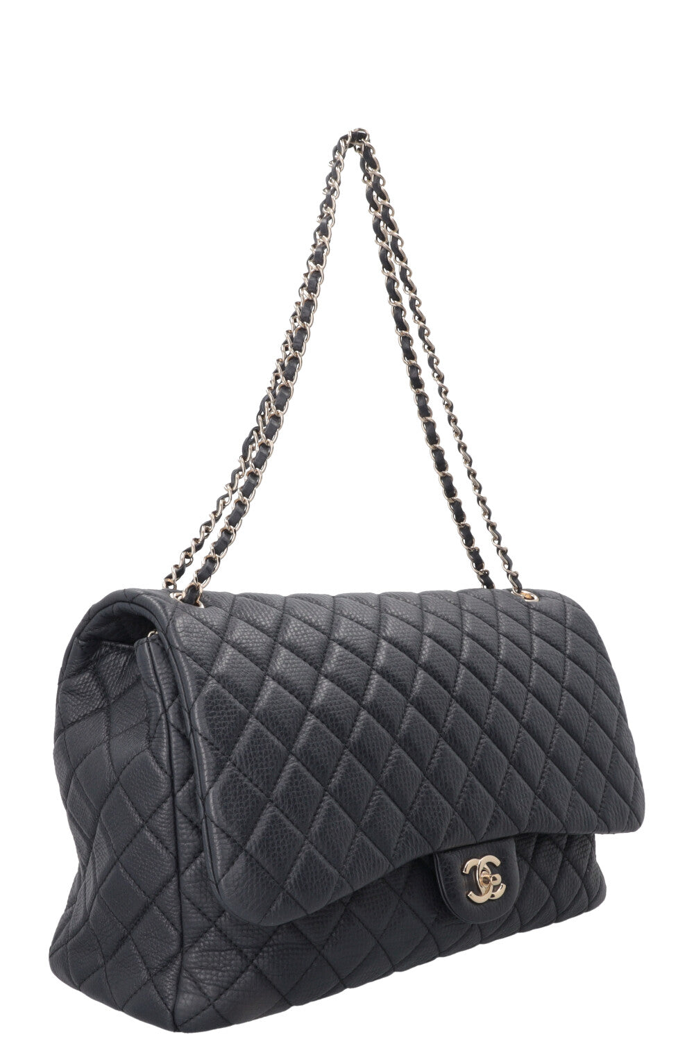 CHANEL Maxi Airline Classic Flap Bag Navy Lambskin