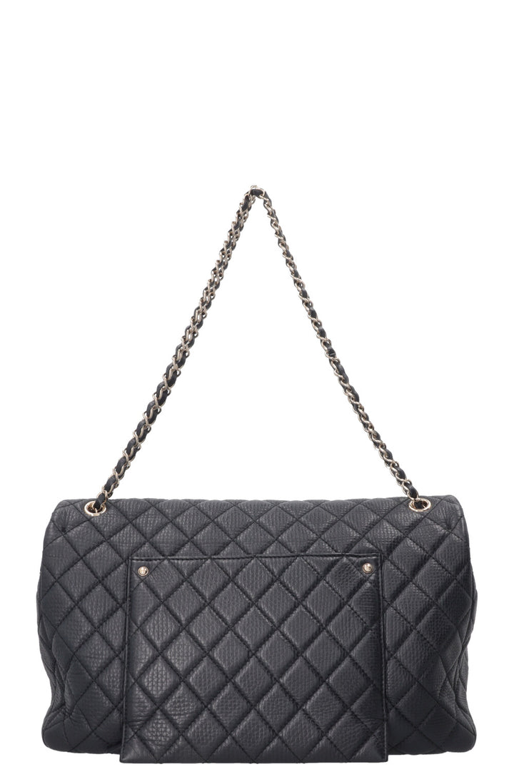 CHANEL Maxi Airline Classic Flap Bag Navy Lambskin