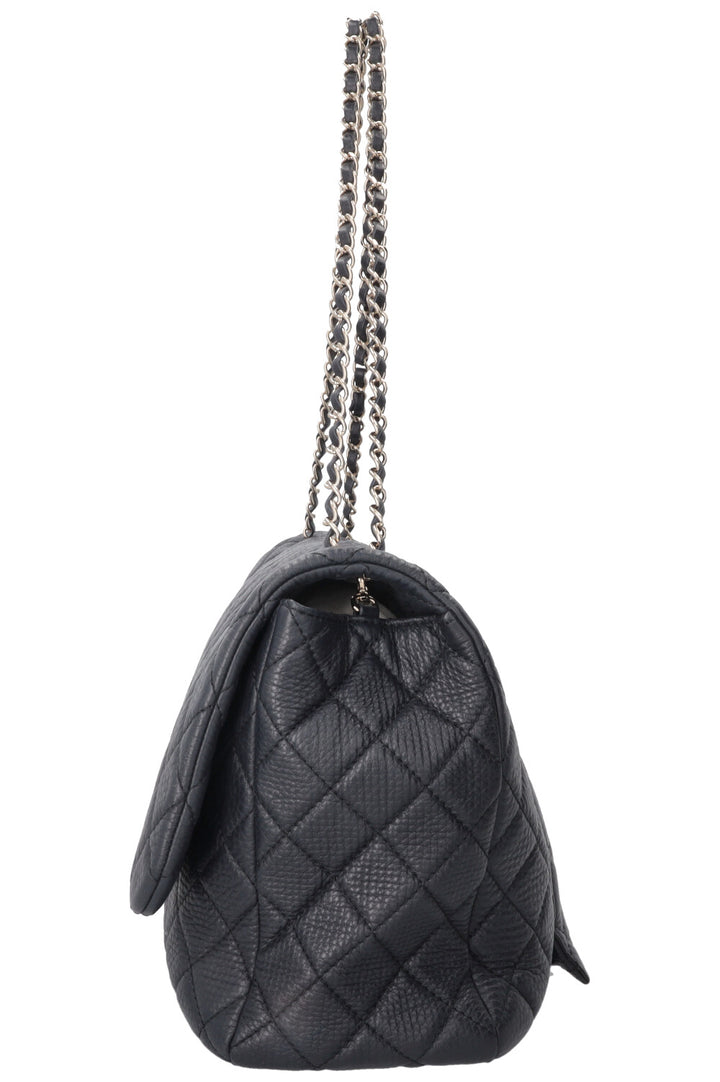 CHANEL Maxi Airline Classic Flap Bag Navy Lambskin