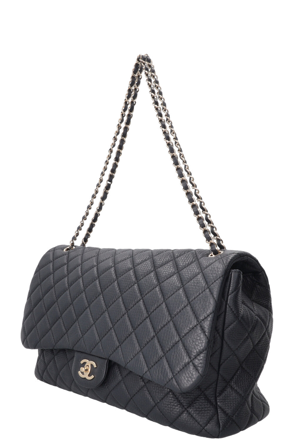CHANEL Maxi Airline Classic Flap Bag Navy Lambskin