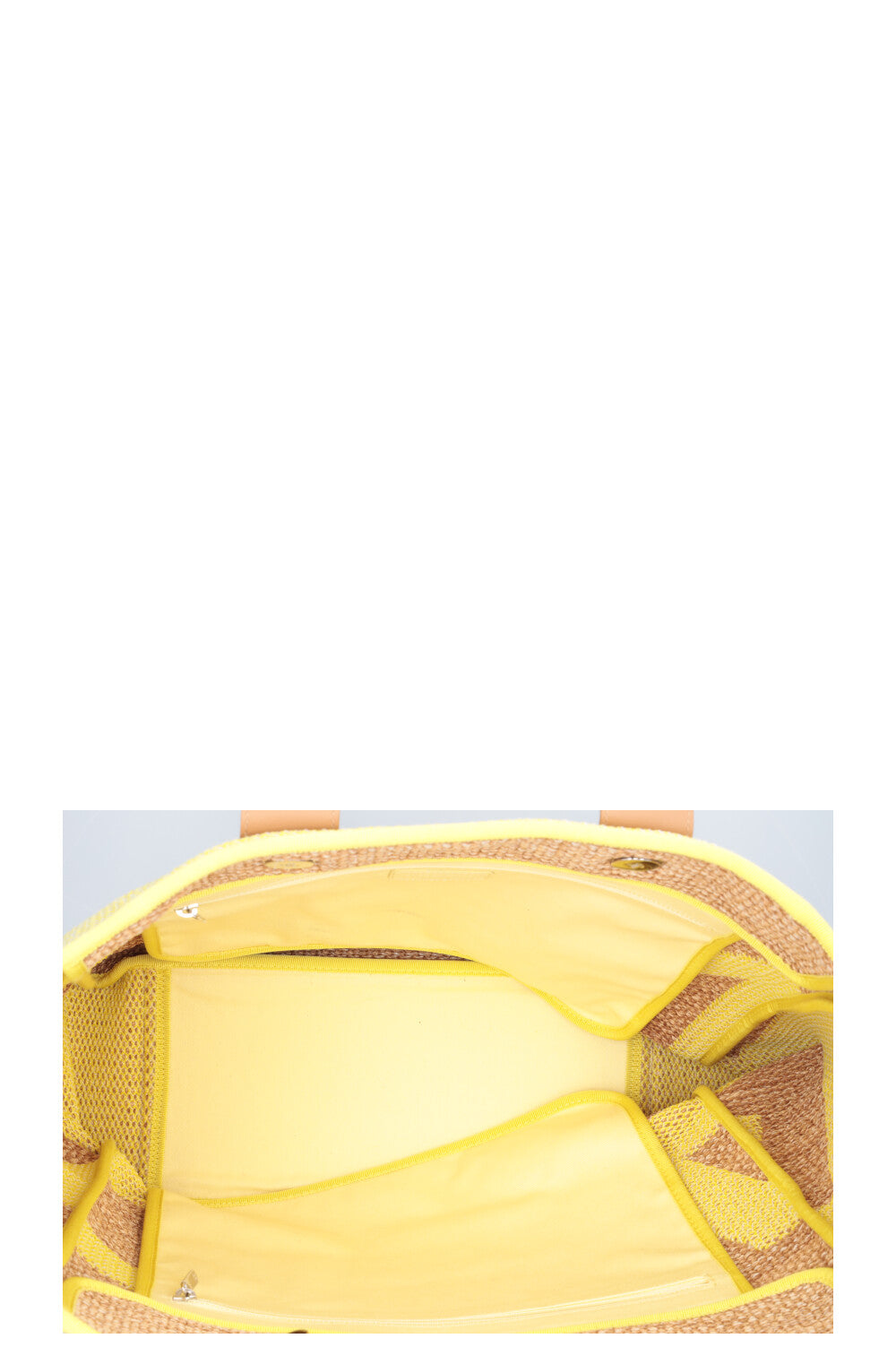 CHANEL Maxi Deauville Tote Bag Raffia Yellow