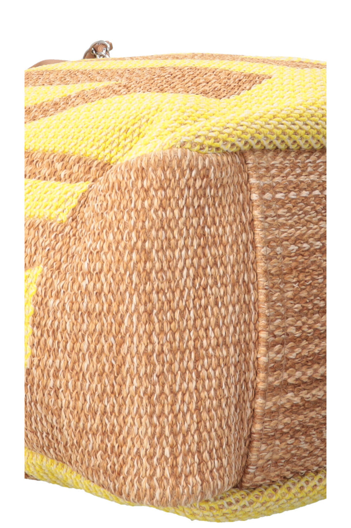 CHANEL Maxi Deauville Tote Bag Raffia Yellow
