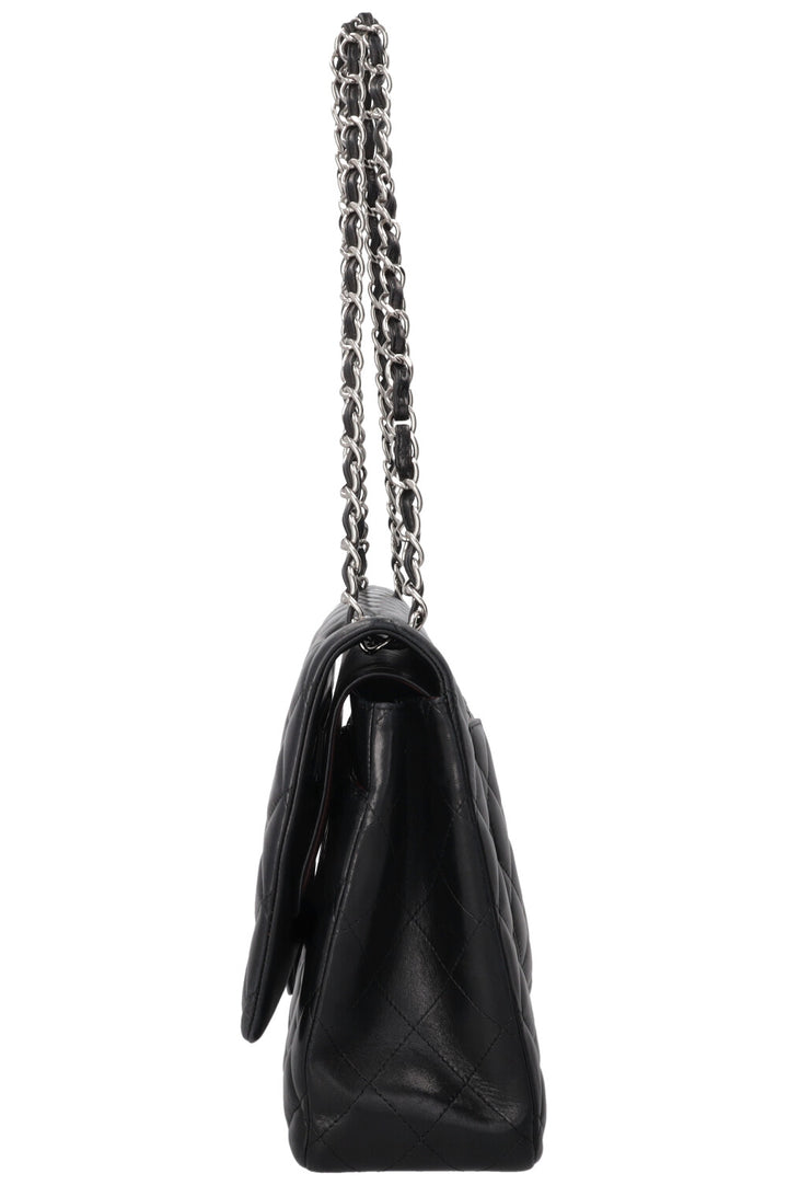 CHANEL Maxi Double Flap Bag Lambskin Black