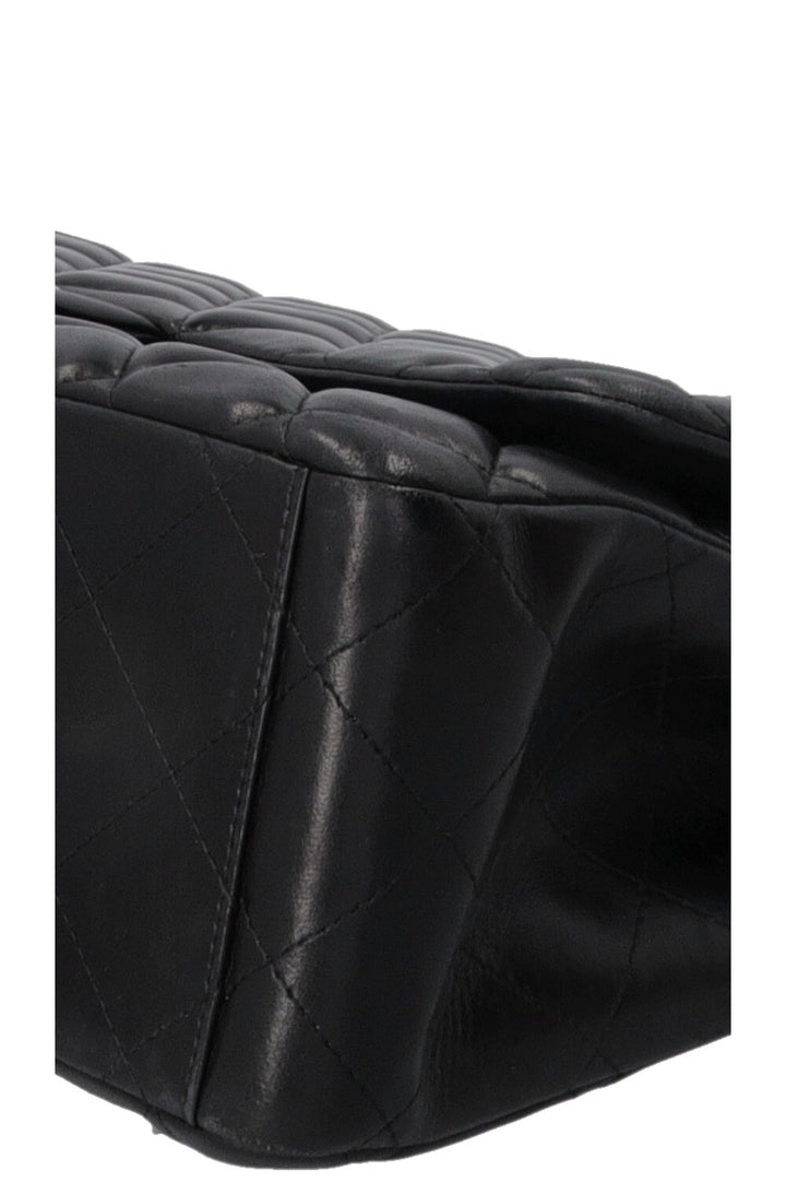 CHANEL Maxi Double Flap Bag Lambskin Black