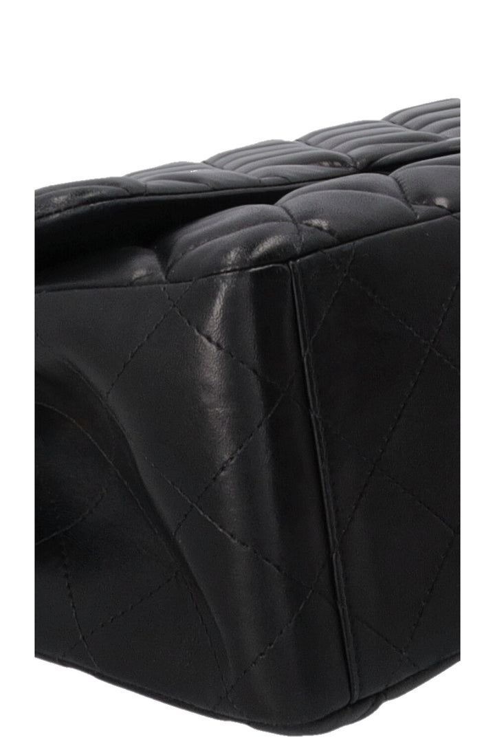 CHANEL Maxi Double Flap Bag Lambskin Black