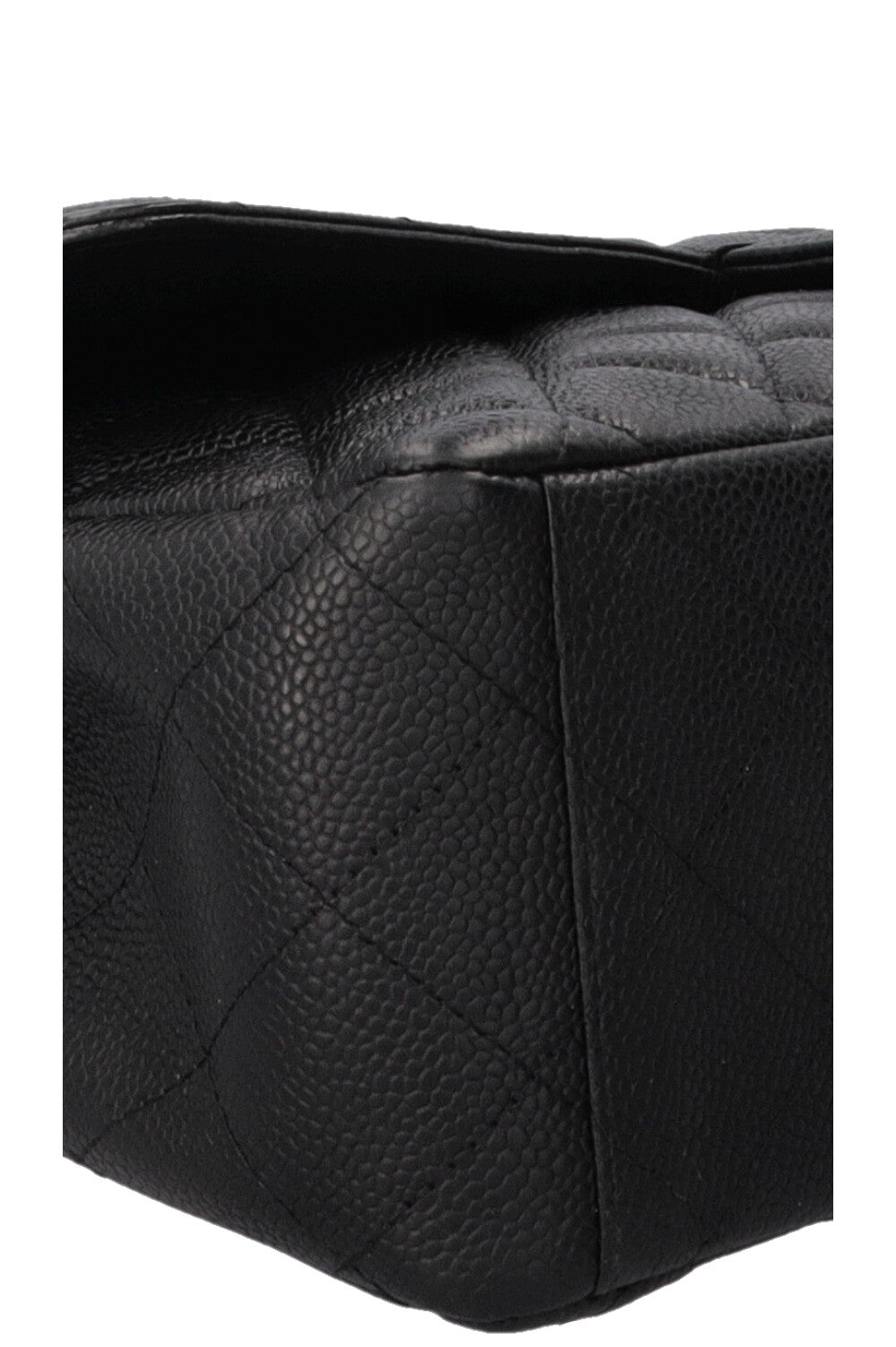 CHANEL Maxi Double Flap en cuir caviar noir
