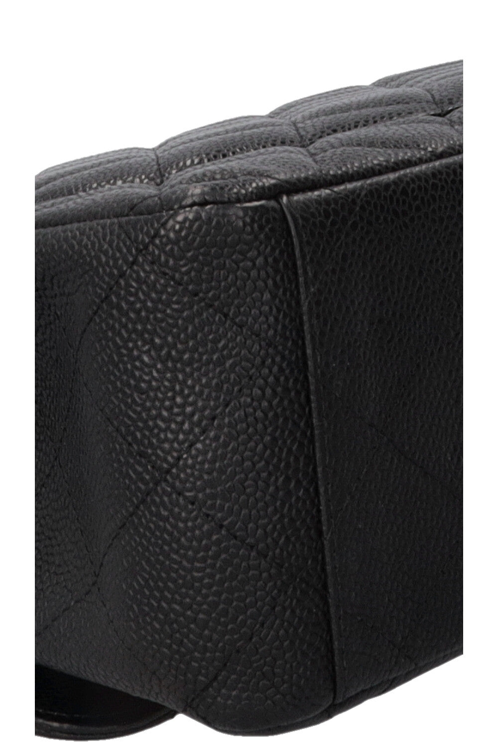 CHANEL Maxi Double Flap en cuir caviar noir