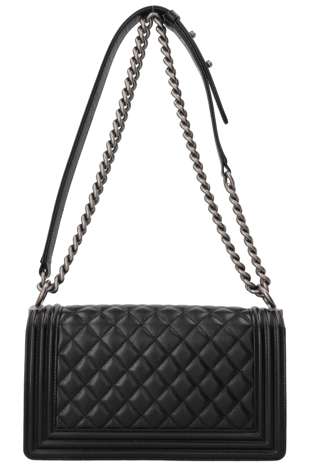 CHANEL Medium Boy cuir caviar noir