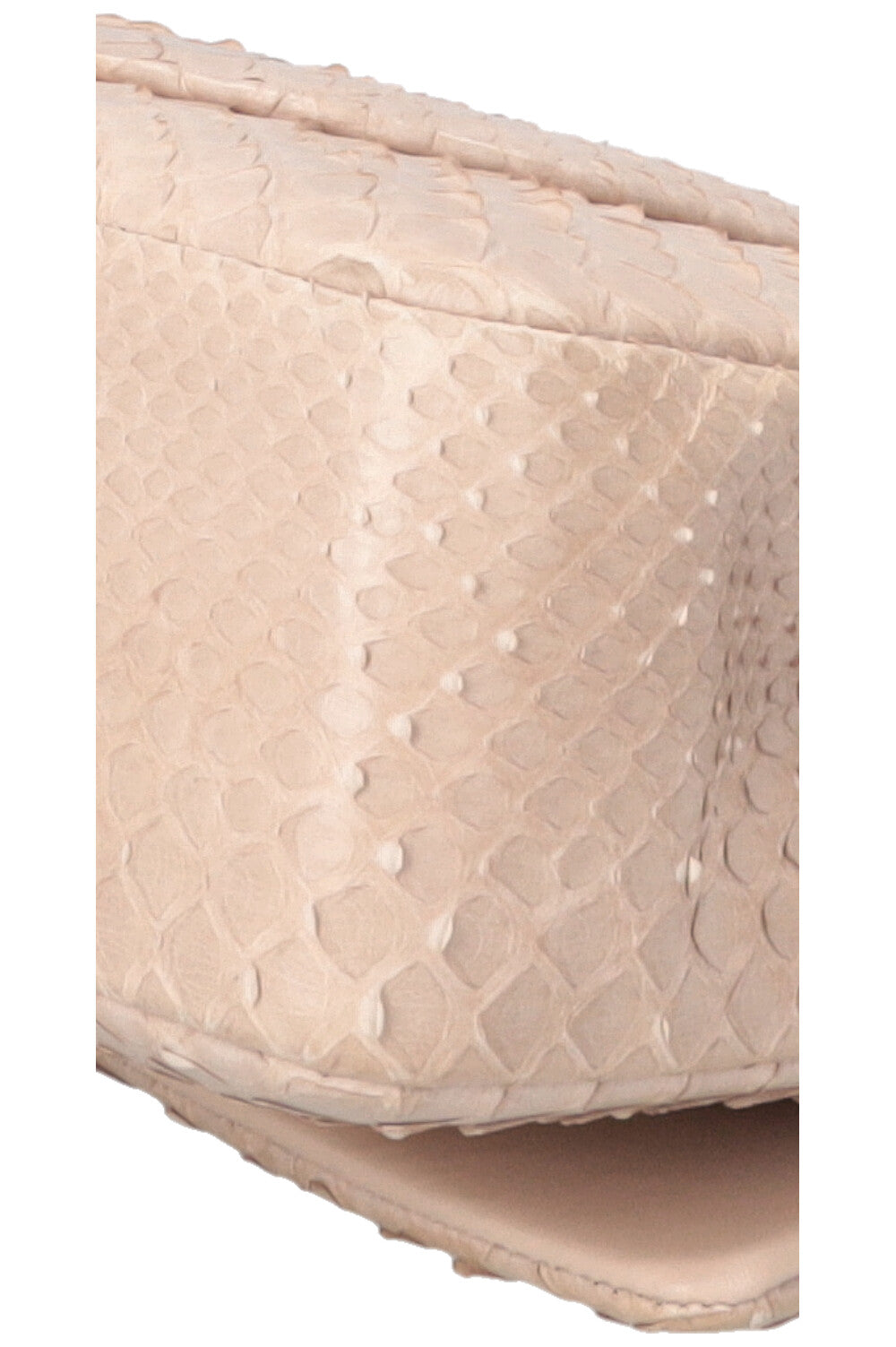 CHANEL Medium Charm Single Flap Python Beige