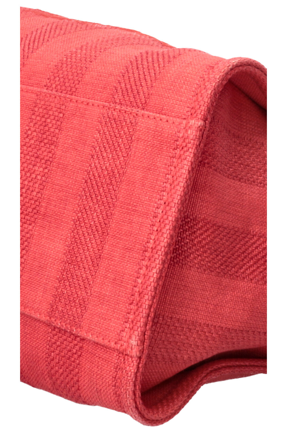 CHANEL Cabas Deauville moyen toile enduite rouge