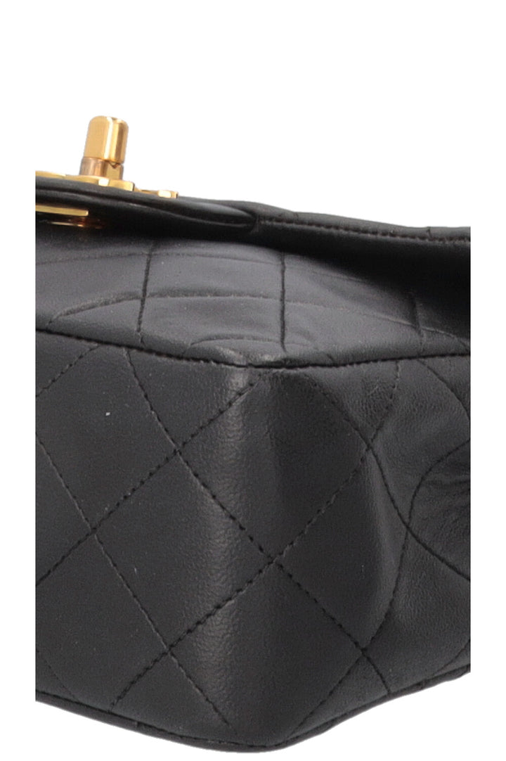 CHANEL Mini Square Flap Crossbody Bag Black