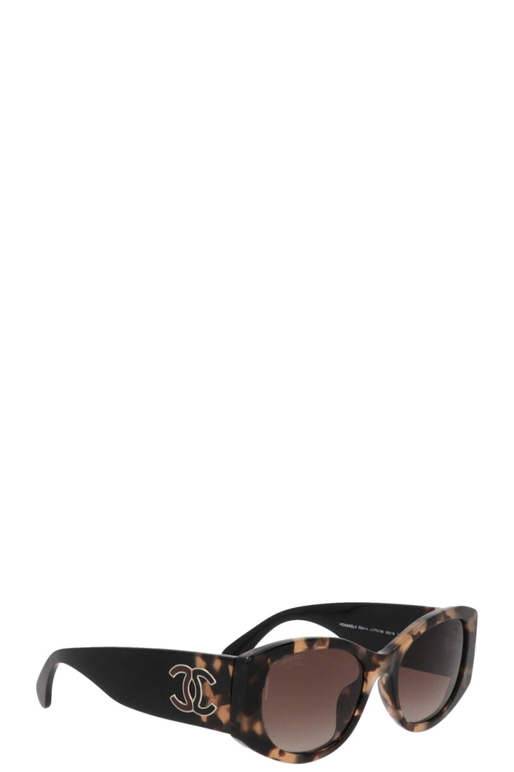 CHANEL Oval Sunglasses 5524-A Acetate Tortoiseshell