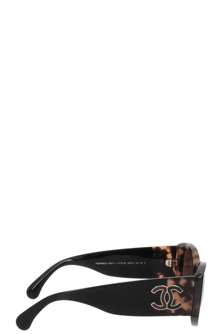 CHANEL Oval Sunglasses 5524-A Acetate Tortoiseshell