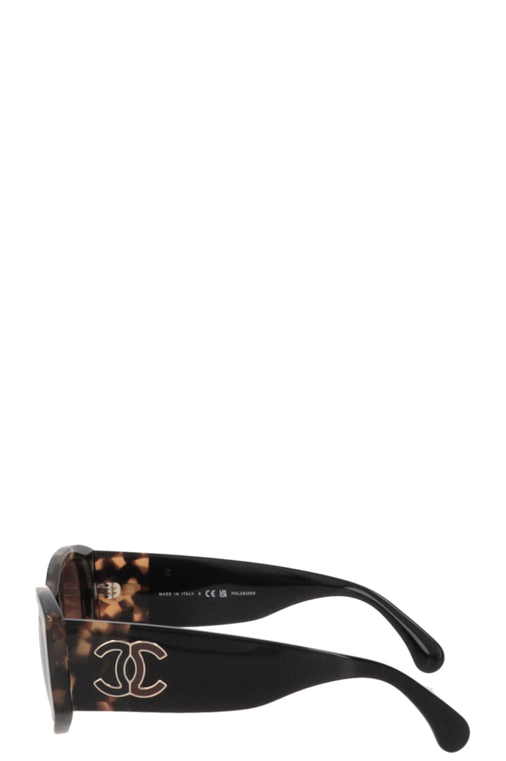 CHANEL Oval Sunglasses 5524-A Acetate Tortoiseshell