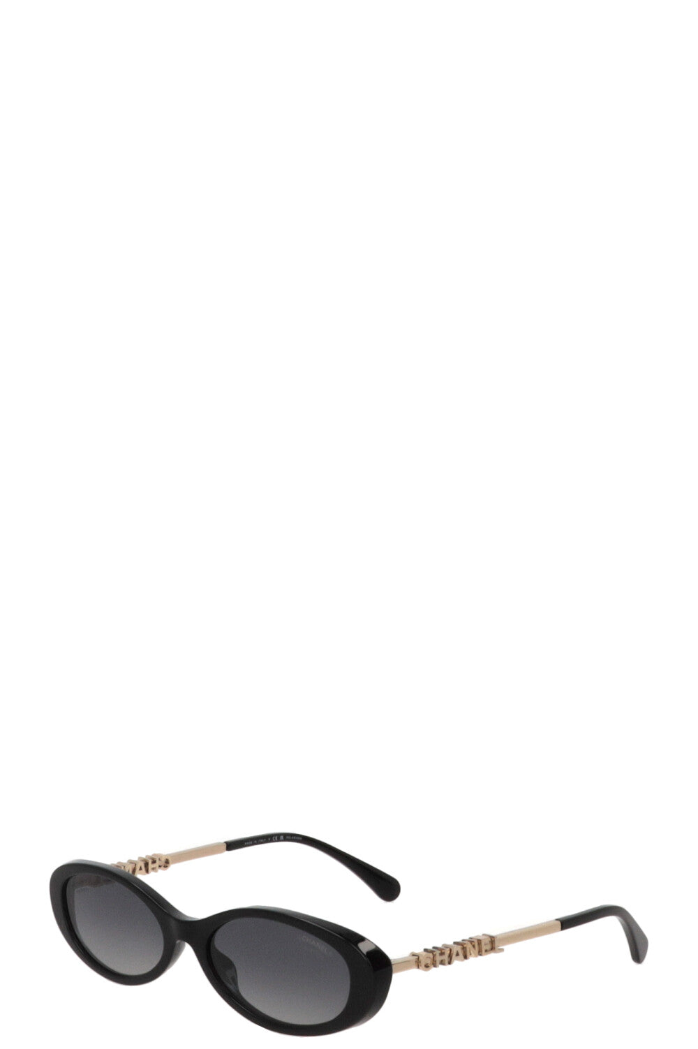 CHANEL Oval Sunglasses 5565 Acetate Black