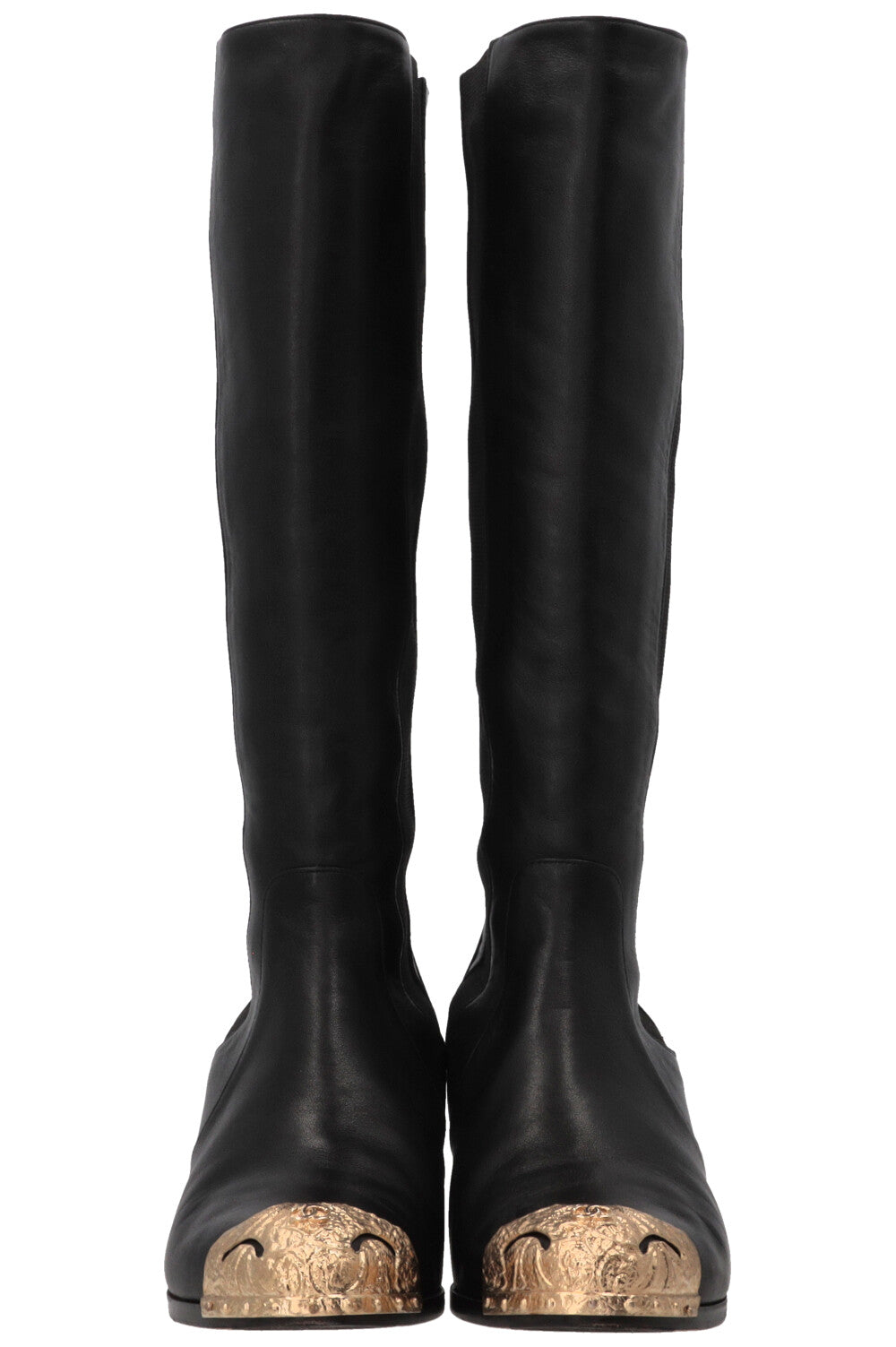 Bottes hautes en cuir noir CHANEL Paris-Dallas