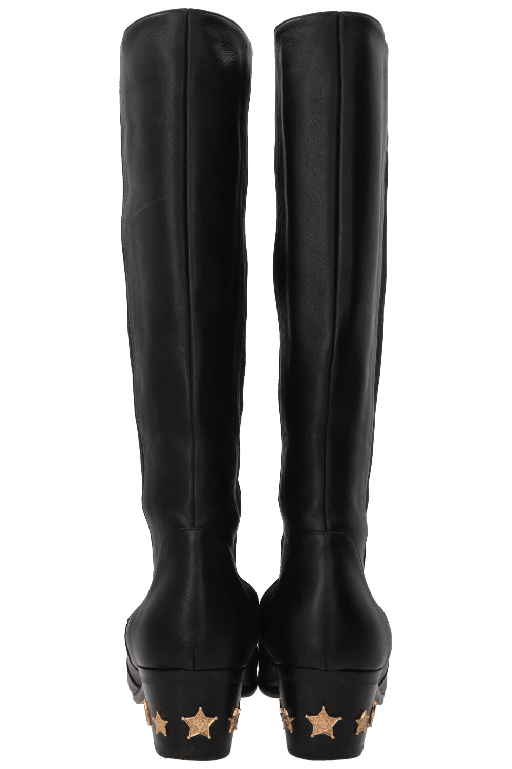Bottes hautes en cuir noir CHANEL Paris-Dallas