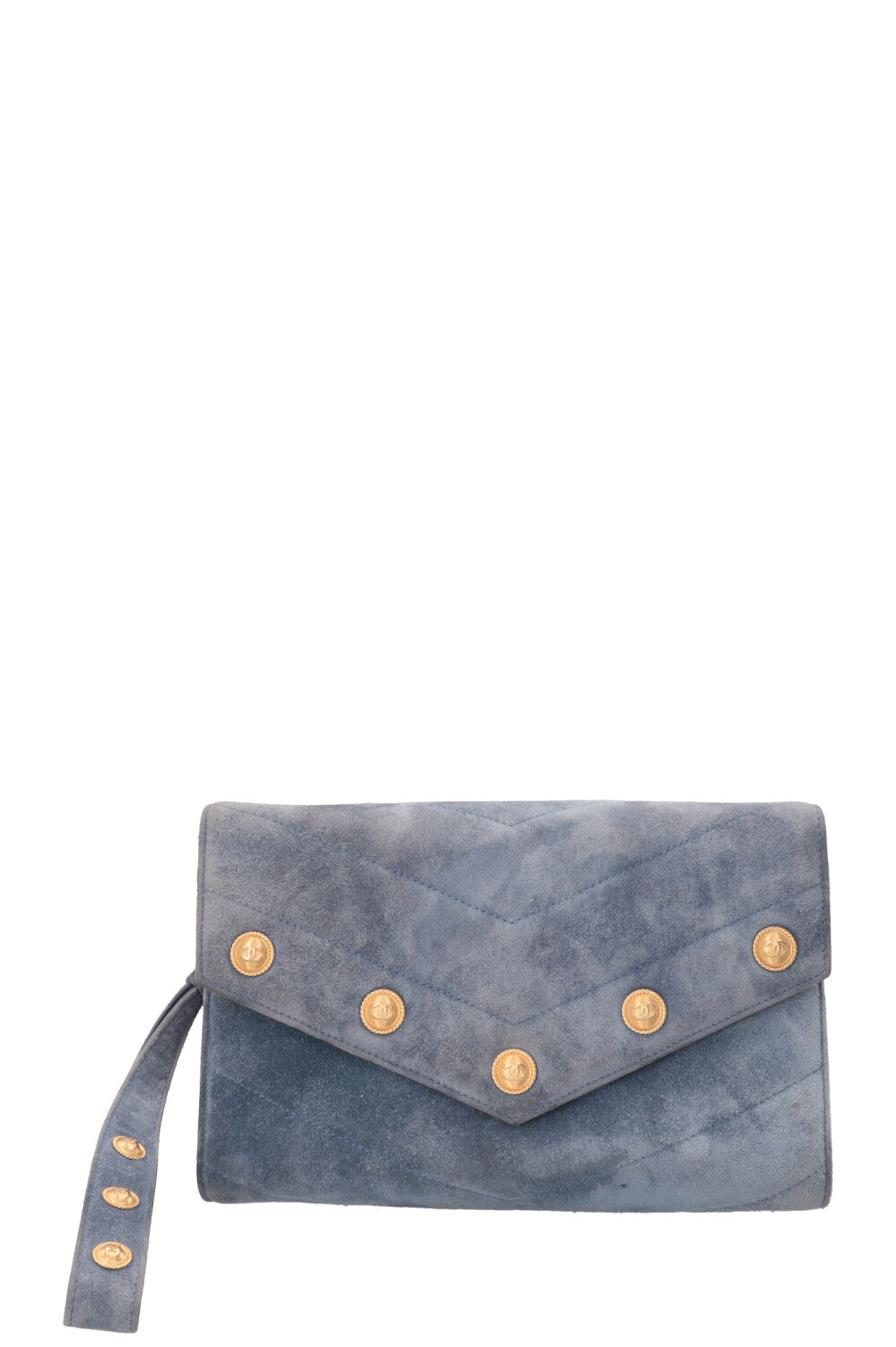 CHANEL Paris-Hamburg CC Button Flap Clutch Suede
