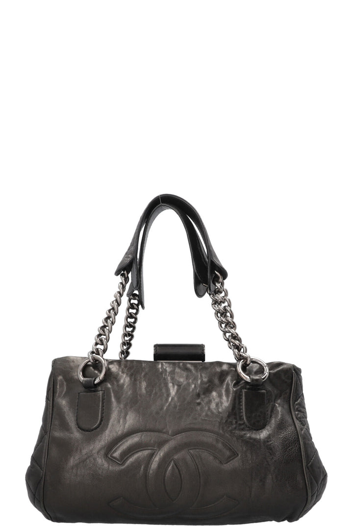 CHANEL Perfect Day Tote Bag Leather Black