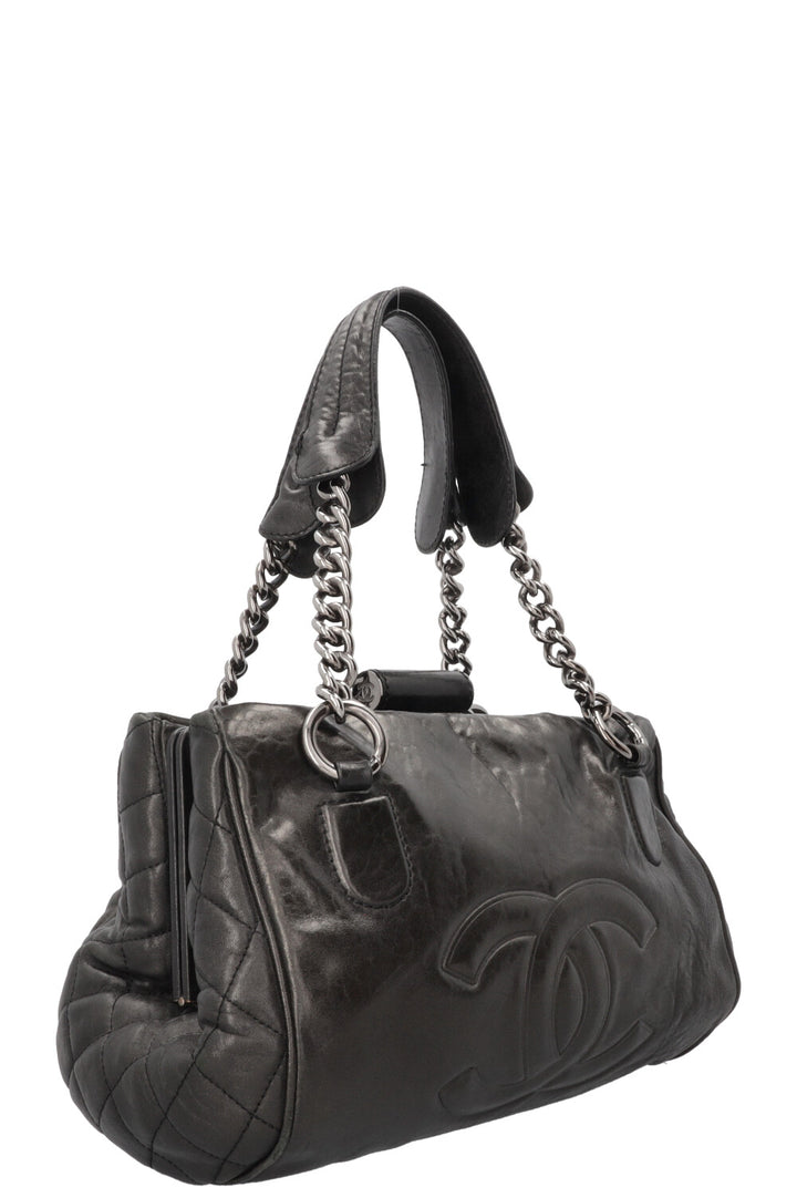 CHANEL Perfect Day Tote Bag Leather Black