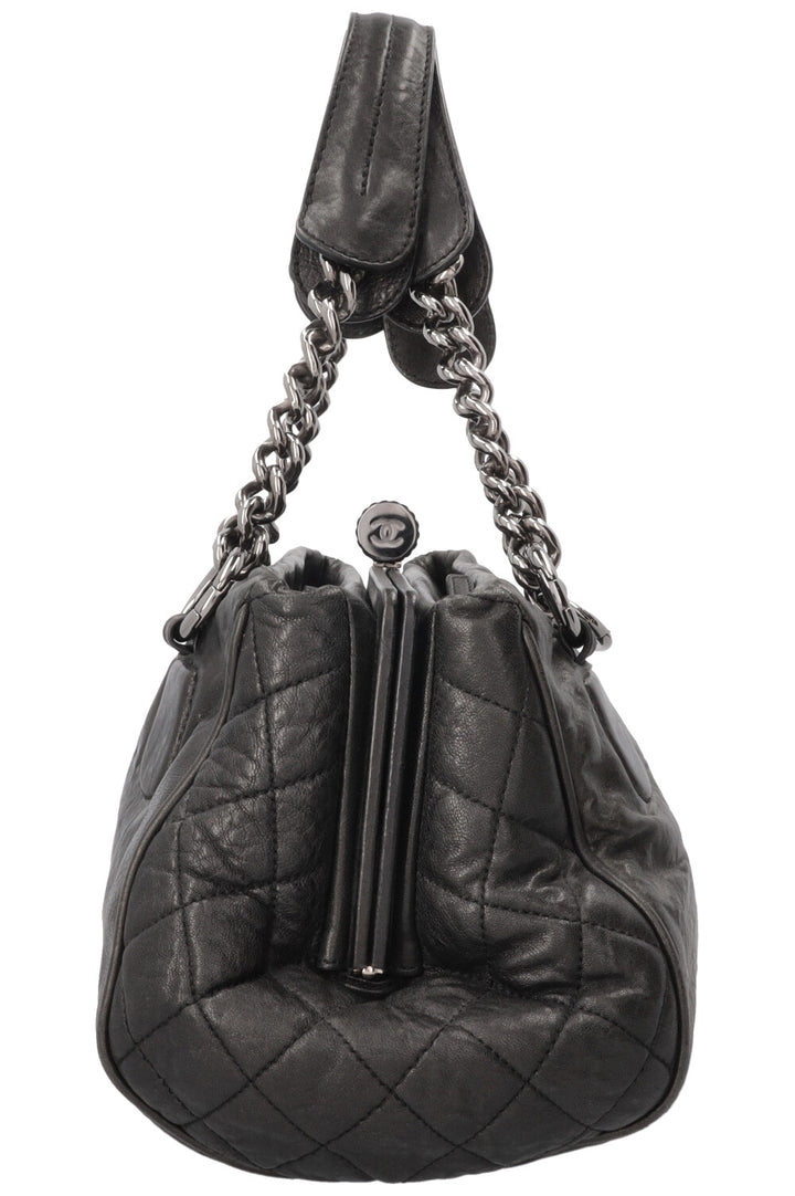 CHANEL Perfect Day Tote Bag Leather Black