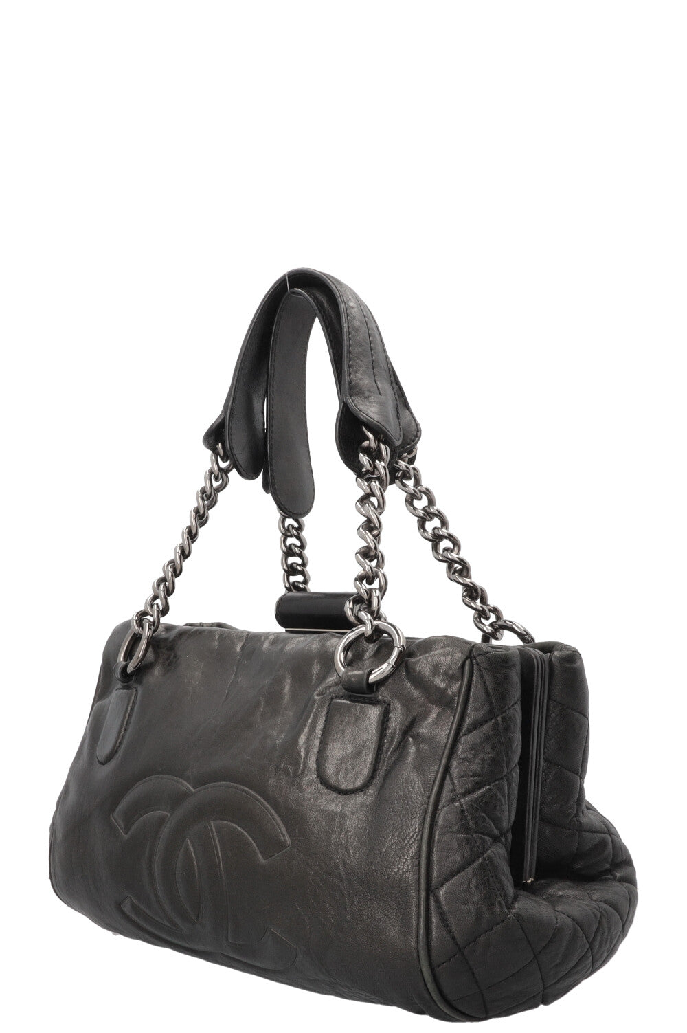 CHANEL Perfect Day Tote Bag Leather Black