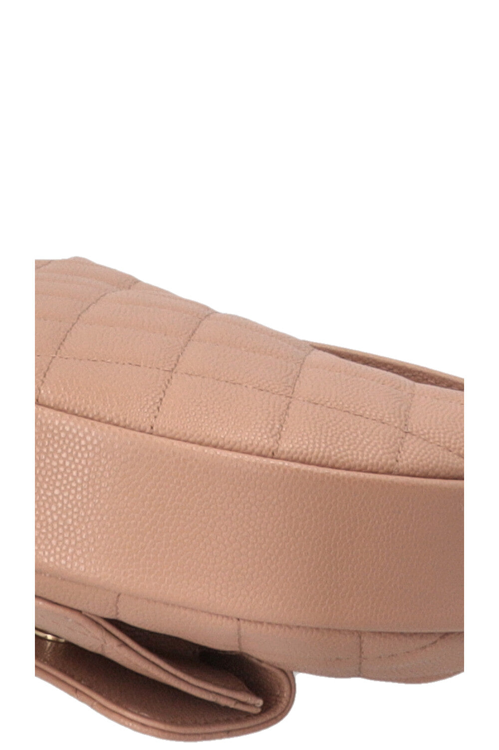 Pochette CHANEL Polly Pocket en cuir caviar beige