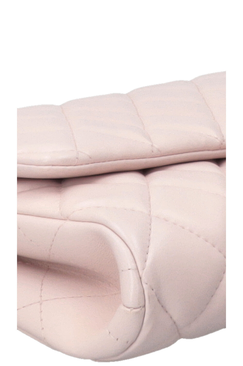 CHANEL Quilted Flap Clutch On Chain Leather Blush