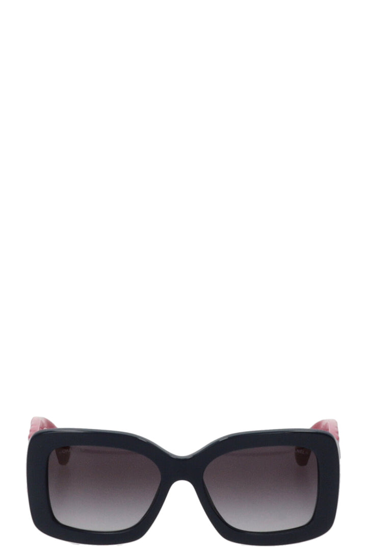 CHANEL Quilted Sunglasses Pink Blue CH5483