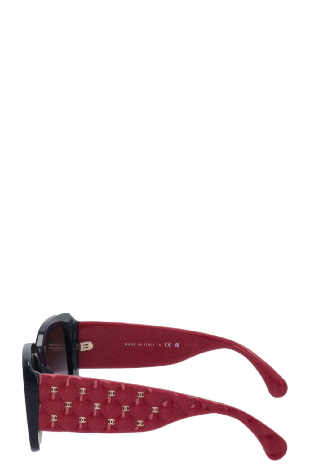 CHANEL Quilted Sunglasses Pink Blue CH5483